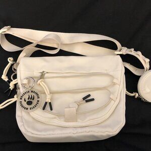 Bearpaw Unisex Convertible Sporty Crossbody & Sling Backpack, White